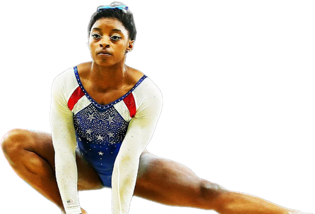 Simone Biles Transparent Png (black, beige)