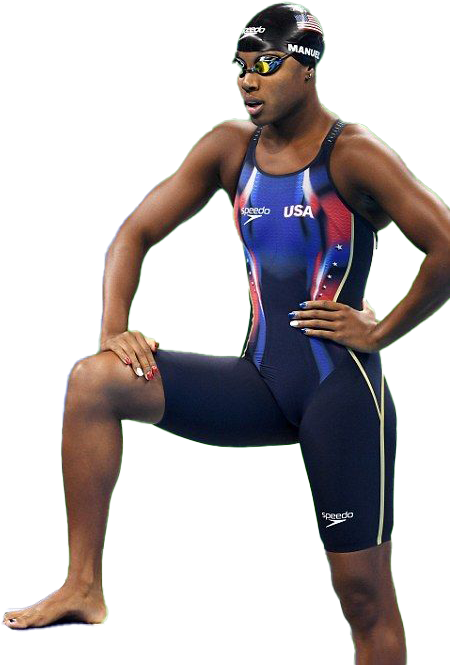 Simone Manuel Olympic Player Png Clipart (black, white)