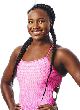 Simone Manuel Olympic Player Png Pic (black, pink, lavender)