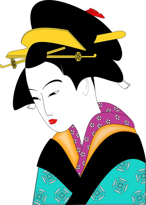 Kimono Png Clipart (greenish blue, black, white, gold, teal)