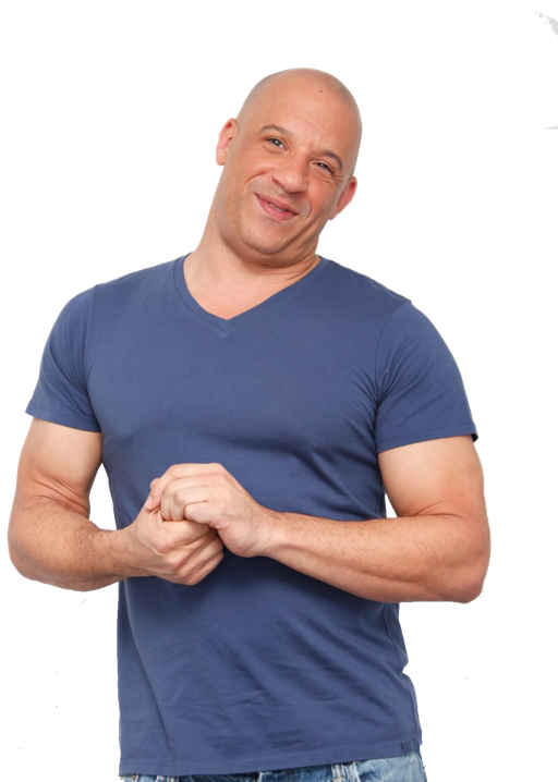 Vin Diesel Png Transparent Image (black, gray)