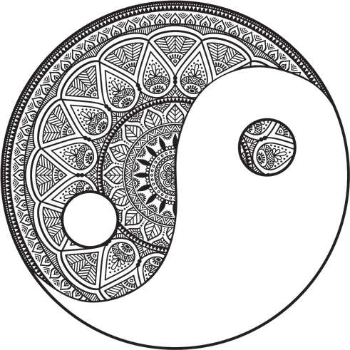 Yin And Yang Png Clipart (black)