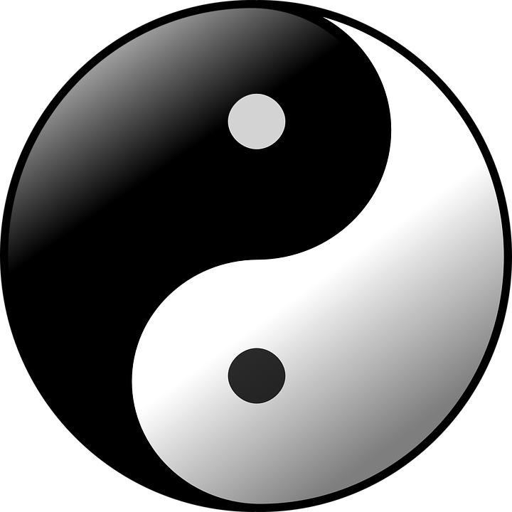 Yin And Yang Png Isolated Picture (black, gray, silver, white)