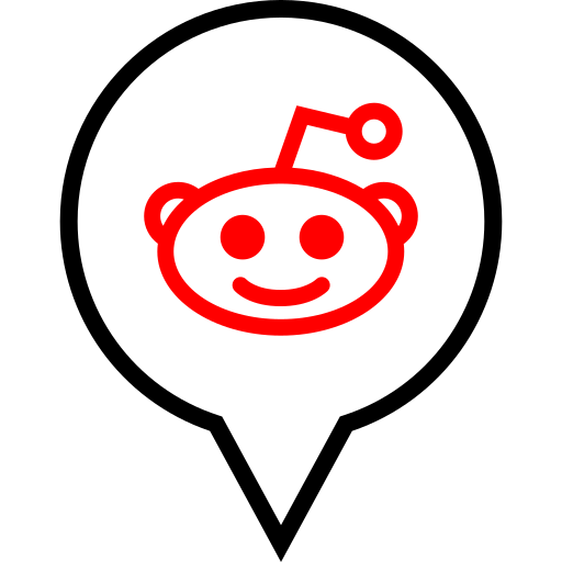 Pin Location Reddit Pointer Logo Icon Free Transparent Png Icon Download (red, lavender, black, white)