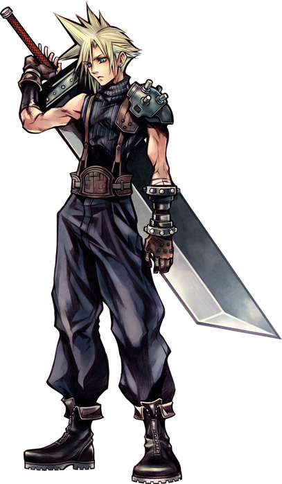 Final Fantasy Cloud Strife Png Clipart (black)