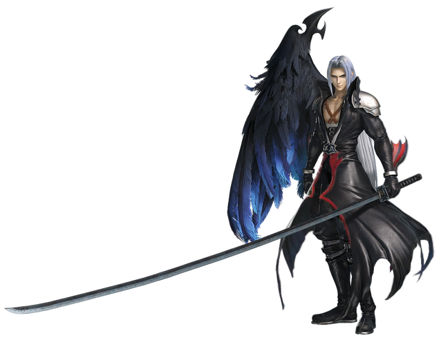 Final Fantasy Sephiroth Transparent Png (black)