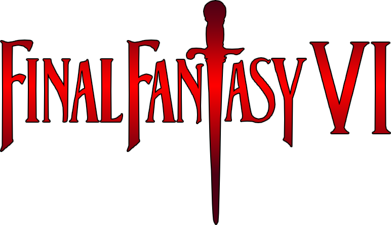 Final Fantasy Vi Logo Png Image (red, white)