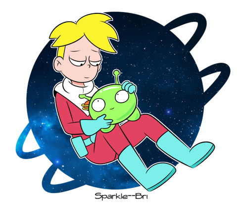 Final Space Png Isolated Image (yellow, salmon, white, mint, black)