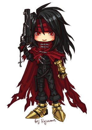 Vincent Valentine Png File (maroon, black)