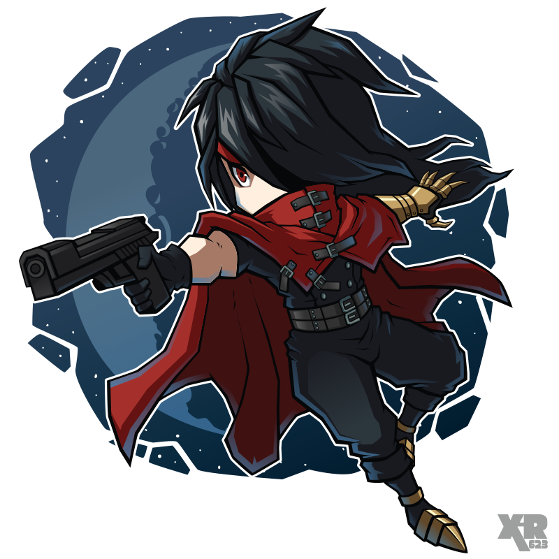 Vincent Valentine Png Transparent (lavender, black, gray, white, teal)