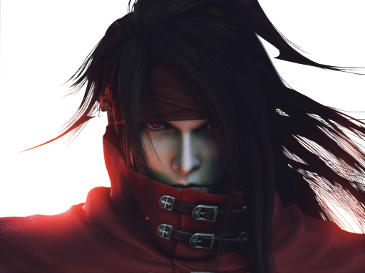 Vincent Valentine Transparent Background (black, white)