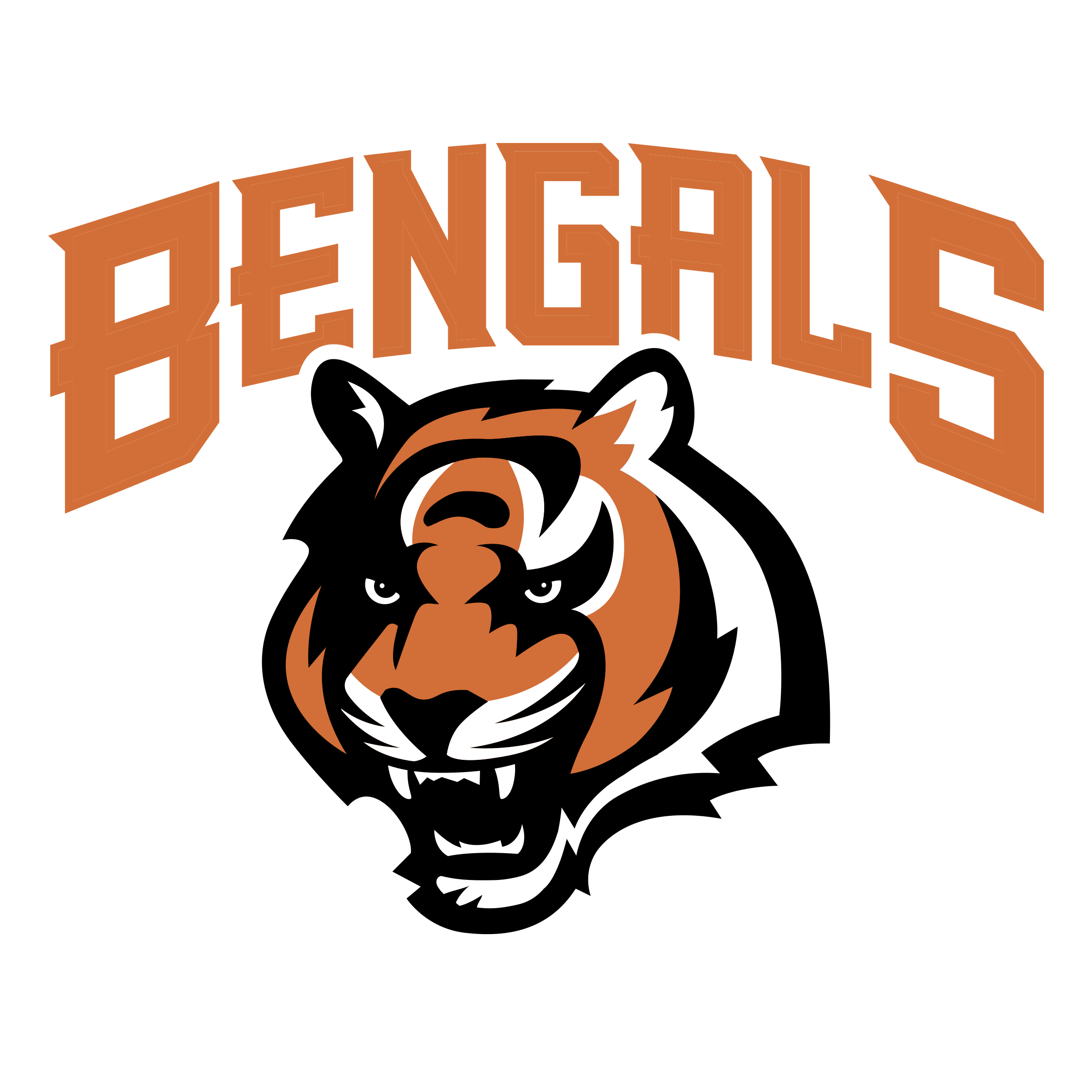 Cincinnati Bengals Logo Png (chocolate, black, gray, white)