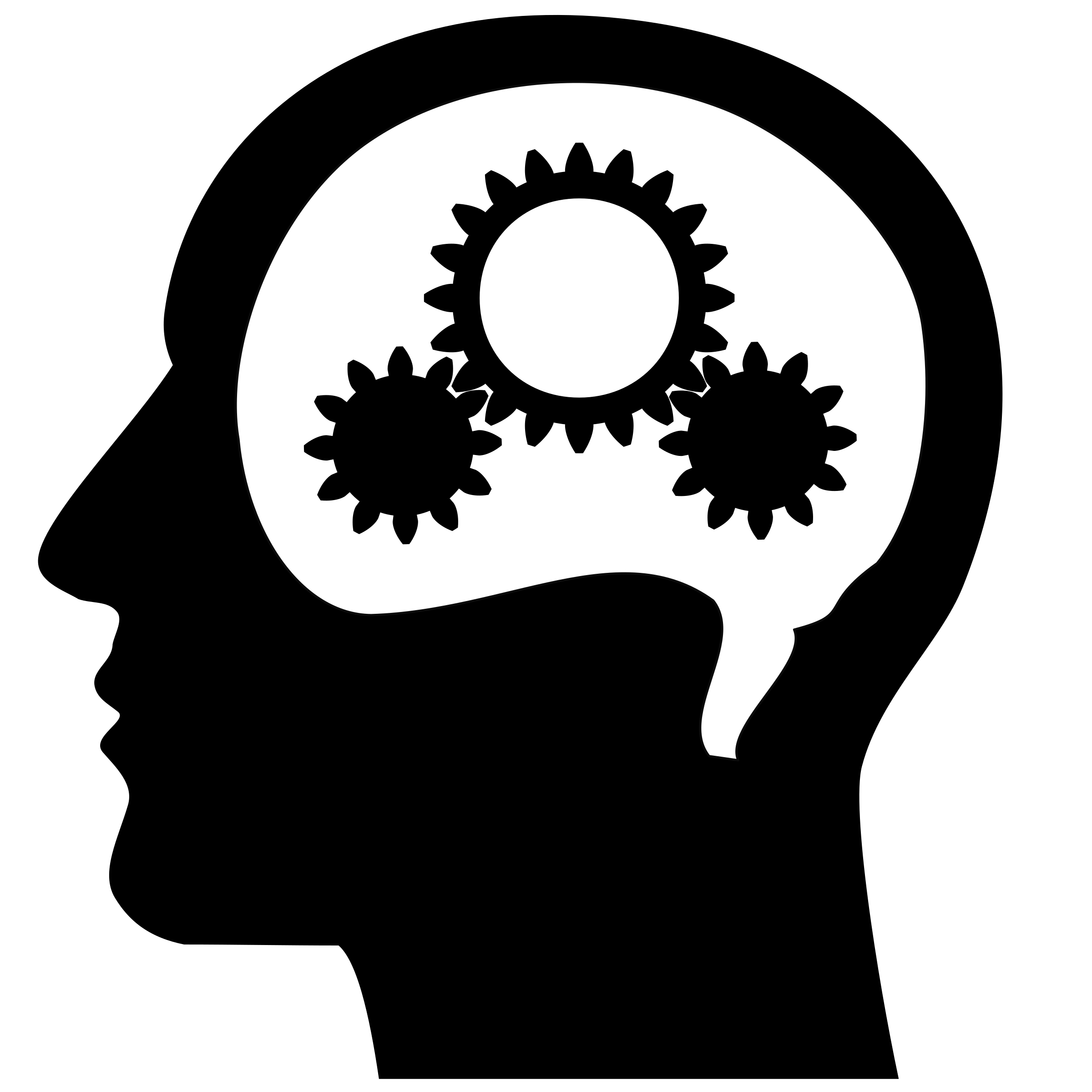 Mind Silhoutte Png Photos (white, black)