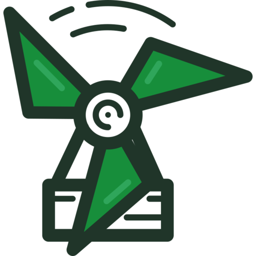 Wind Energy Free Png Icon Download (black, green)