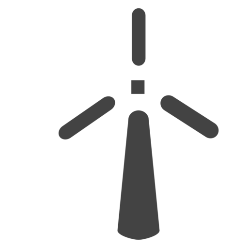 Wind Turbines Free Png Icon Download (black, indigo)