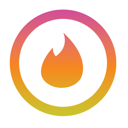 Tinder Icon Free Png Icon Download (orange, chocolate, black)