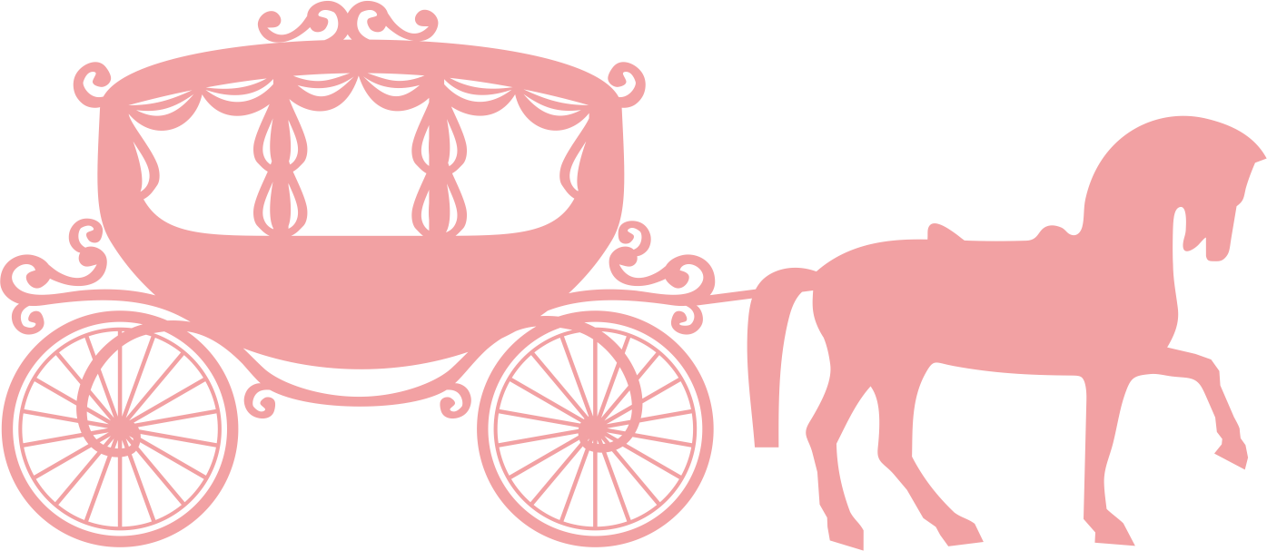 Cinderella Carriage Png Isolated Image (beige, white, pink, salmon)