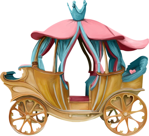 Cinderella Carriage Png (black, pink)