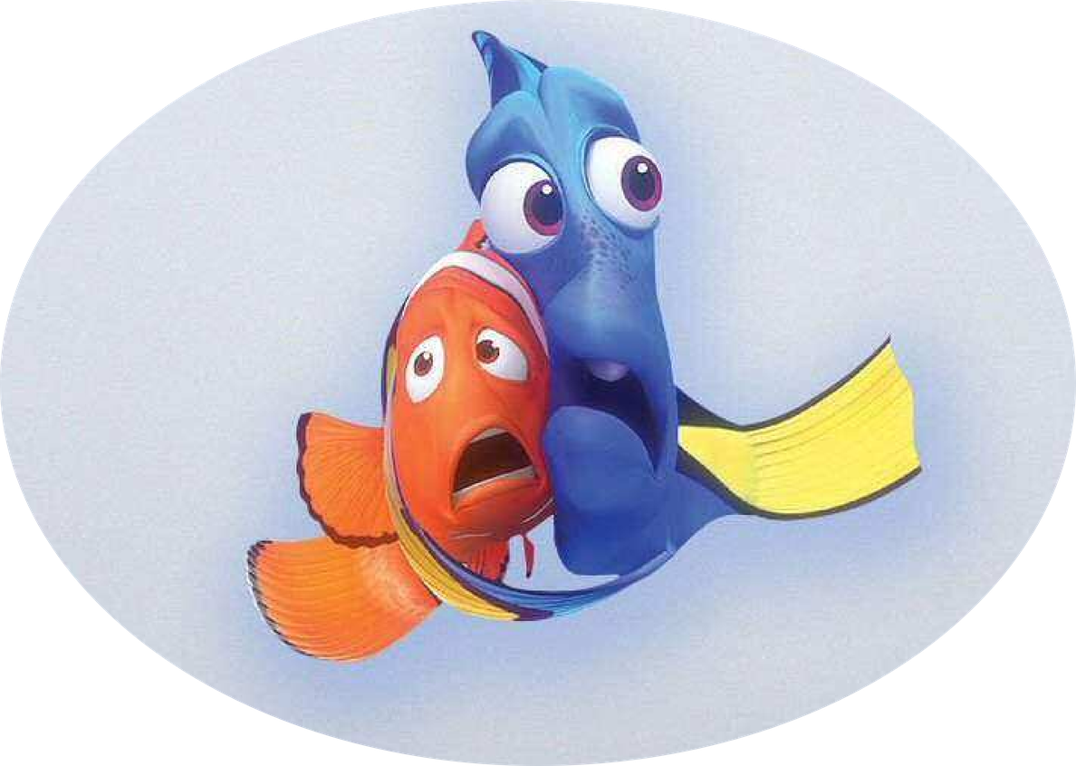 Finding Dory Png File (black, lavender)