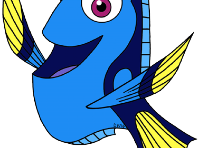 Finding Dory Png Isolated Clipart (greenish blue, yellow, navy, white, black)