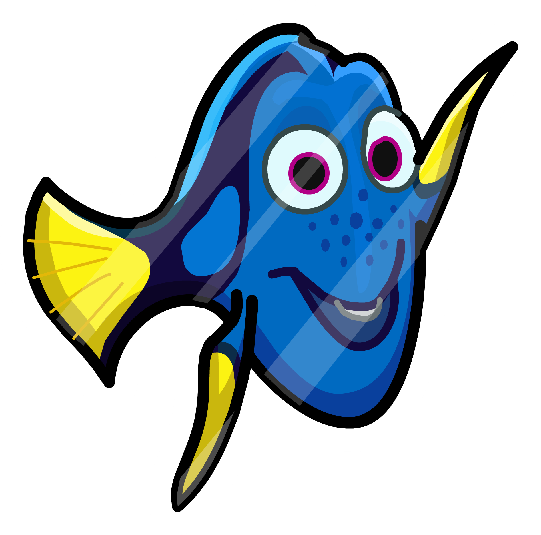 Finding Dory Png Transparent Image (yellow, teal, white, indigo, black)