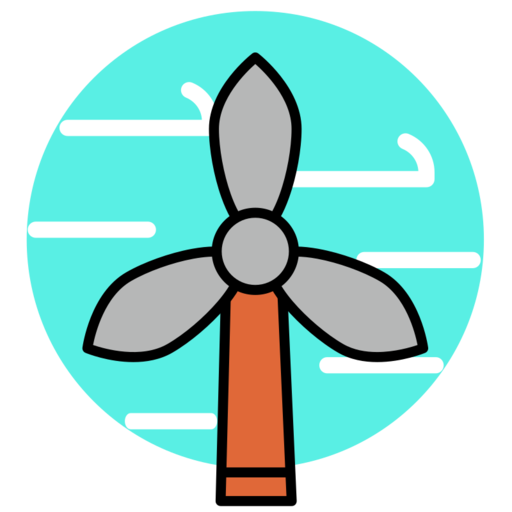 Windmill Free Png Icon Download (black, greenish blue, chocolate, silver, white)