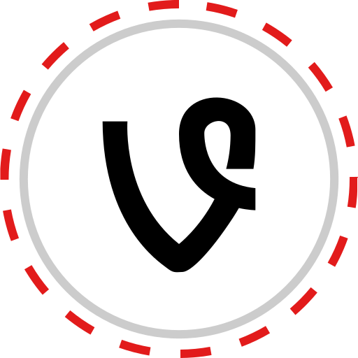 Vine Company Social Media Logo Brand Free Png Icon Download (red, silver, black, white)