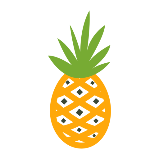 Pineapple Free Png Icon Download (olive, white, orange, black)