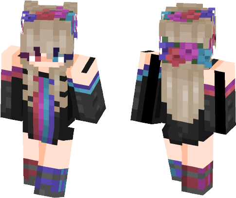 Minecraft Girl Skin Png Free Download (beige, black)