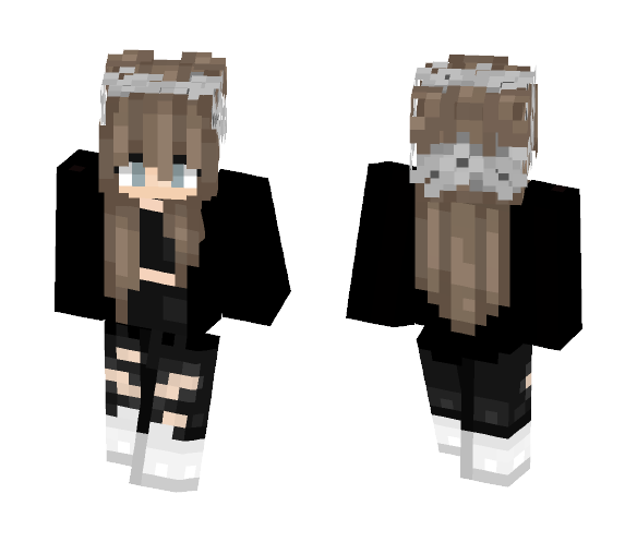 Minecraft Girl Skin Png Isolated Hd (white, lavender, black)