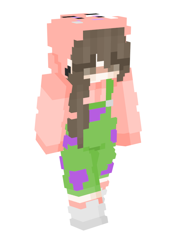 Minecraft Girl Skin Png Isolated Photos (gray, pink, black, lavender)