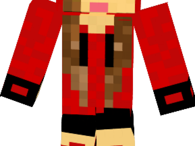 Minecraft Girl Skin Png Transparent (red, maroon, black, salmon)