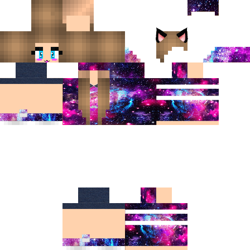 Minecraft Girl Skin Png (white, gray, pink, black)