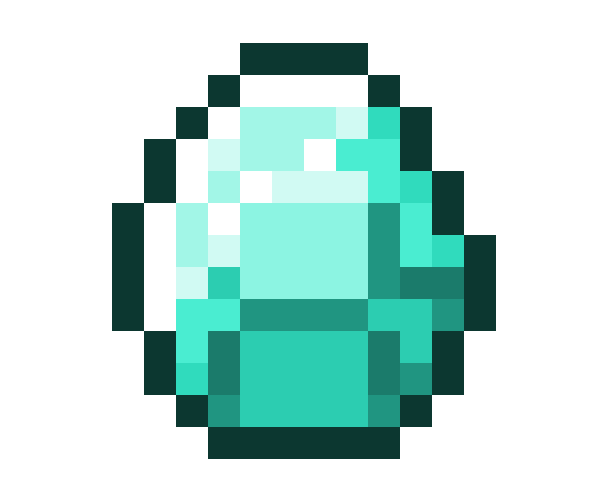 Minecraft Pictures Png Isolated File (greenish blue, mint, black, teal, white)