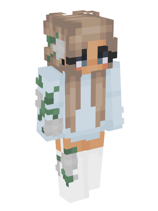 Minecraft Skins For Girls Png Pic (silver, lavender, black, gray)