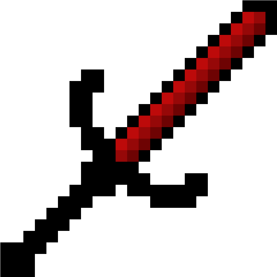 Minecraft Sword Download Png Image (maroon, black)