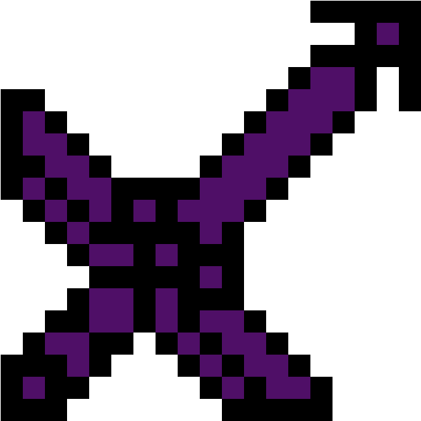 Minecraft Sword Png Isolated Image (indigo, black)