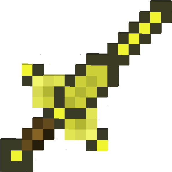 Minecraft Sword Png Isolated Photos (yellow, chocolate, black, gold)