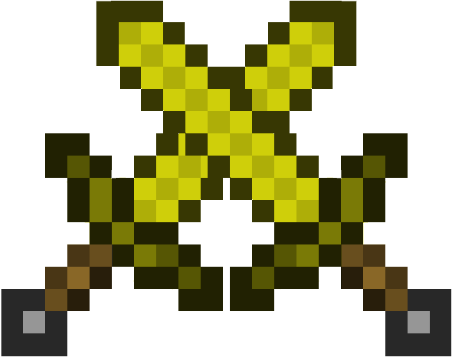 Minecraft Sword Png Isolated Pic (olive, black, gold)