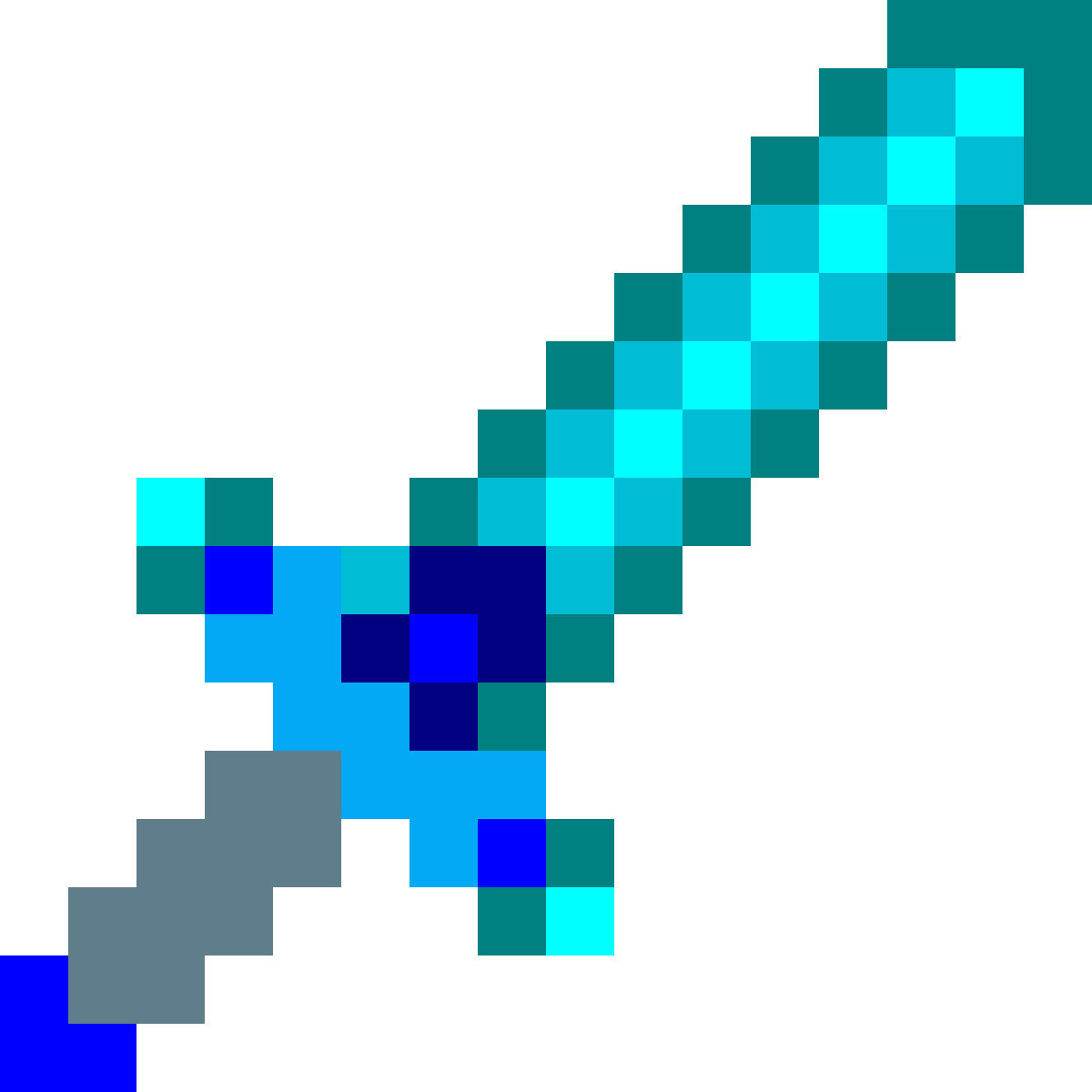 Minecraft Sword Png Photos (gray, greenish blue, blue, black, teal)