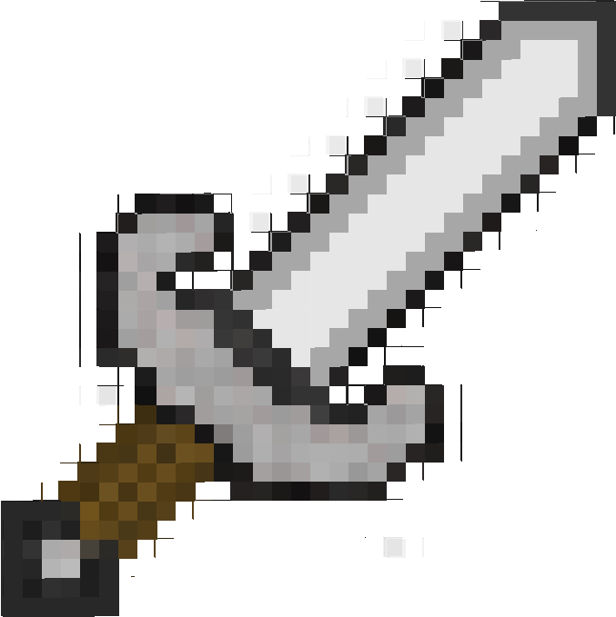 Minecraft Sword Png Transparent (silver, lavender, black)