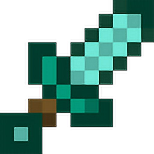 Minecraft Sword Png (gray, mint, black, teal, green)