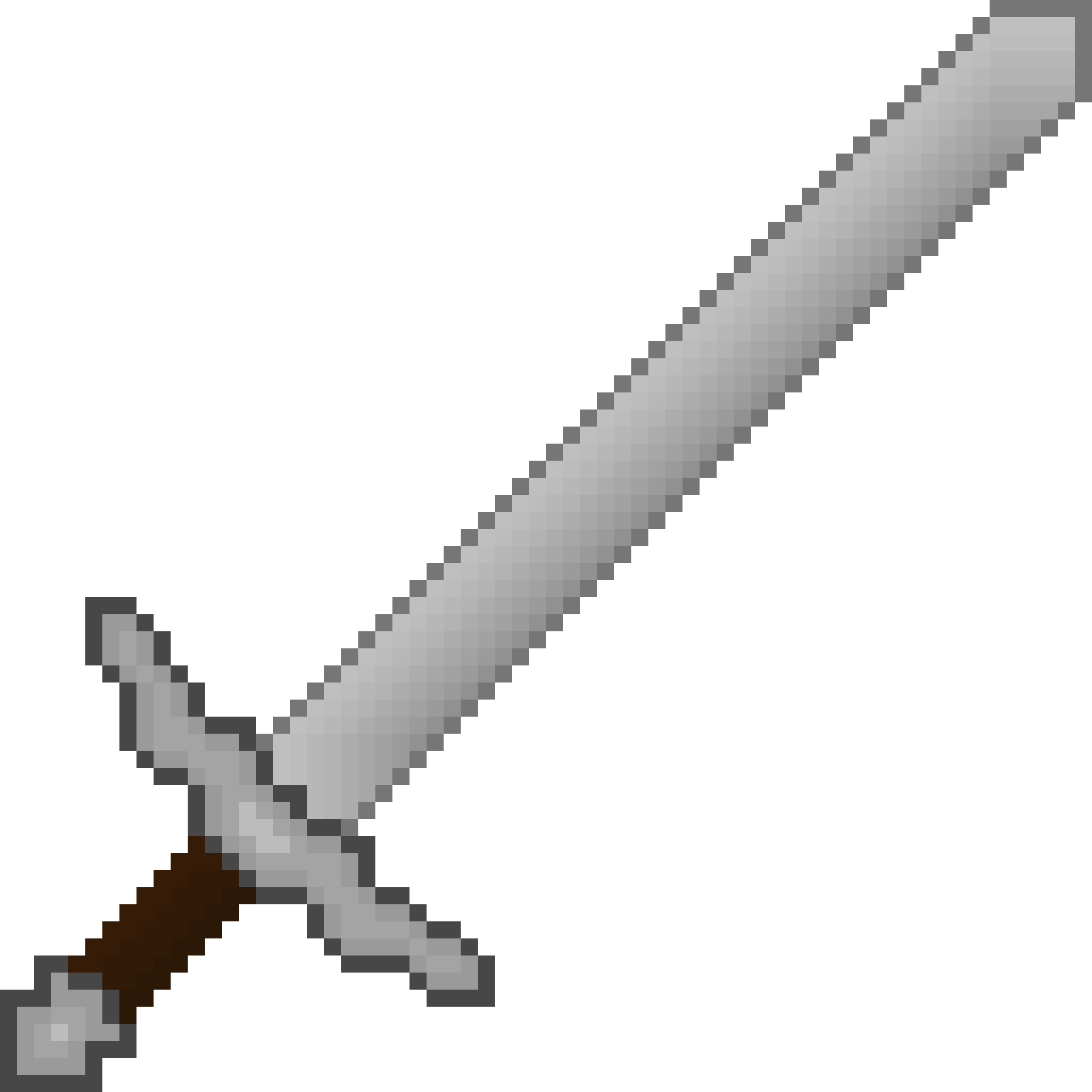 Minecraft Sword Transparent Png (indigo, gray, black, silver)