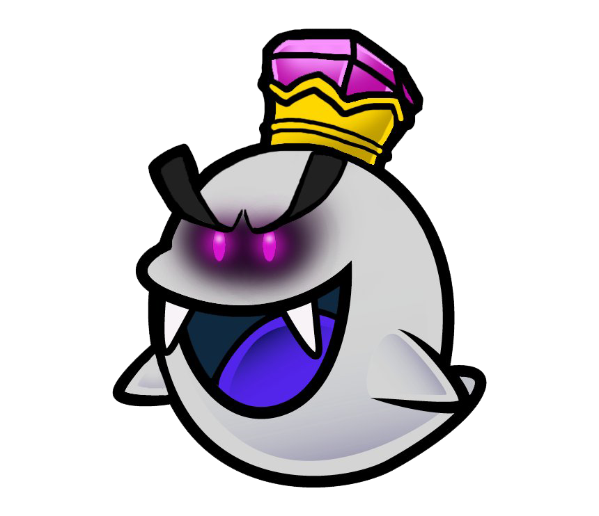 King Boo Png Image (white, silver, lavender, black)