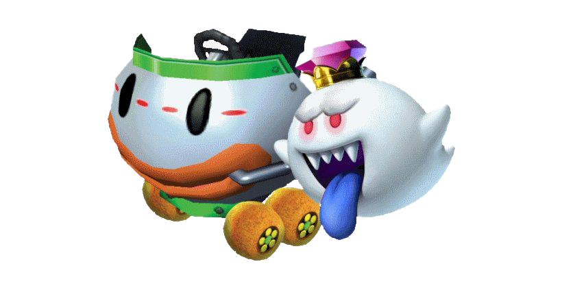 King Boo Png Transparent Image (gray, silver, lavender, black, white)