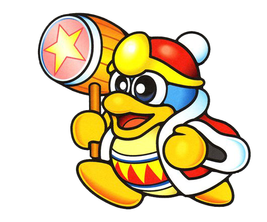 King Dedede Transparent Background (white, beige, yellow, gold)