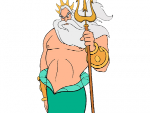 King Triton Trident Png Clipart 300X225 (black, teal, lavender, pink)