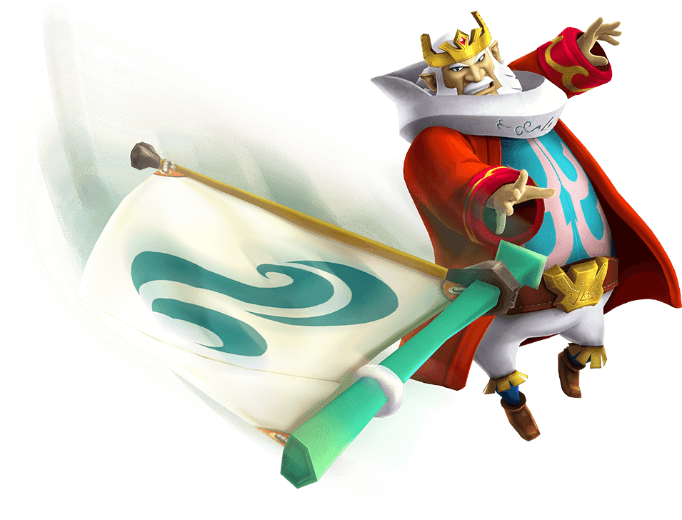 King Of Hyrule Png Hd (gray, white)