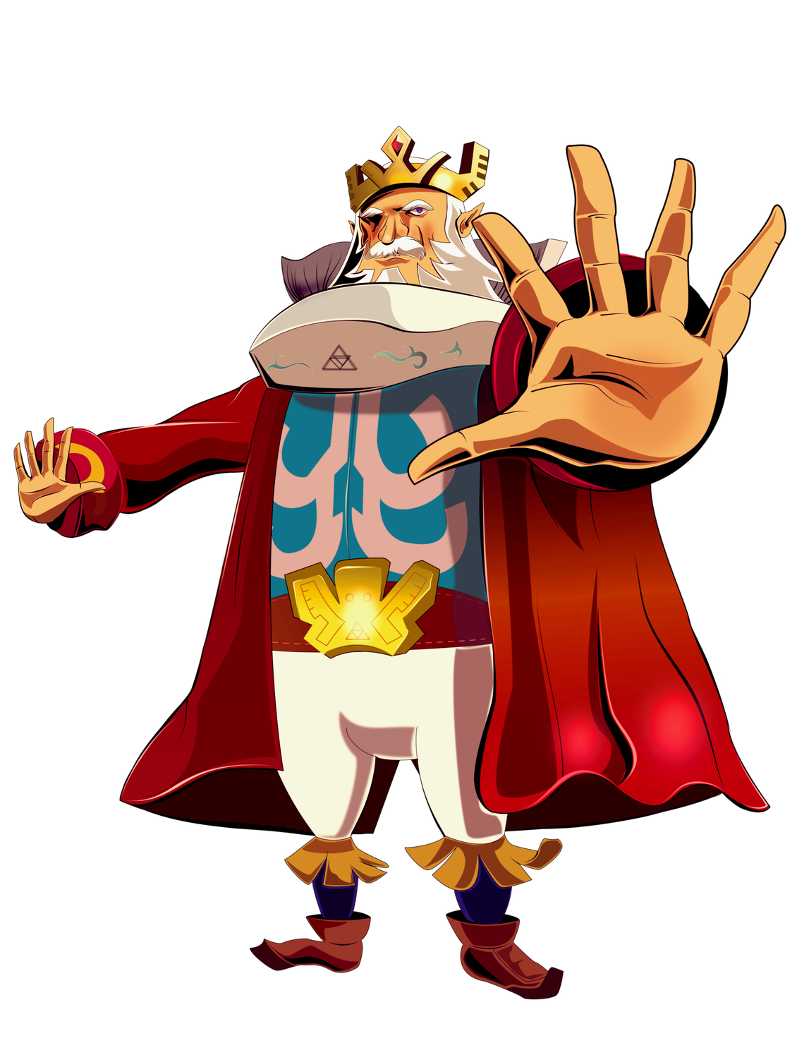 King Of Hyrule Png Image (beige, maroon, black, salmon)