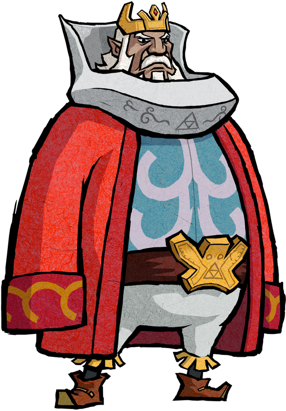 King Of Hyrule Transparent Background (lavender, black, silver)